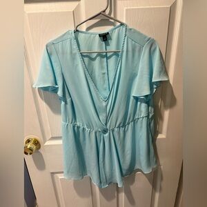 Torrid 00 Light Blue Blouse